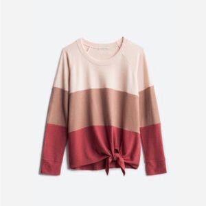 Nine Britton | Front Tie Blush Sweater